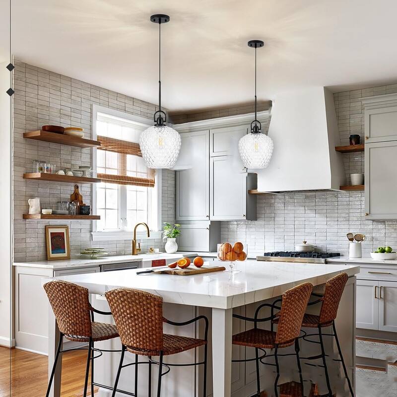 1 Light hanging light black , clear glass pendant lights glass, metal bedroom lights