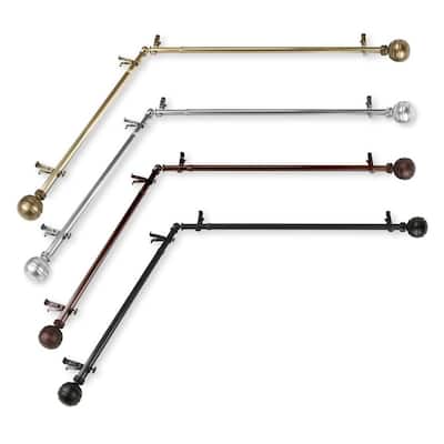InStyleDesign Piper Corner Window Curtain Rod 13/16 inch dia.