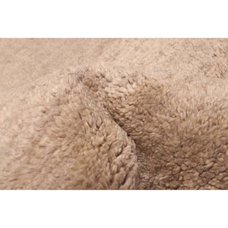 ECARPETGALLERY Hand-knotted Pak Finest Gabbeh Taupe Wool Rug - 9'4 x 12'5