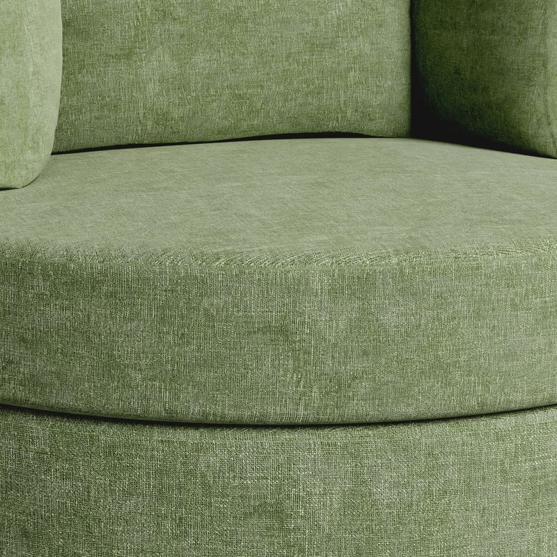 Chenille Swivel 34.7" Wide Soft Modern Upholstered Accent Chair