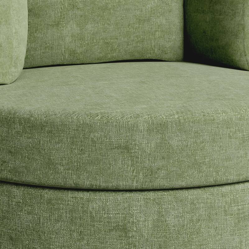 Swivel 34.7" Wide Comfortable Chenille Accent Chair