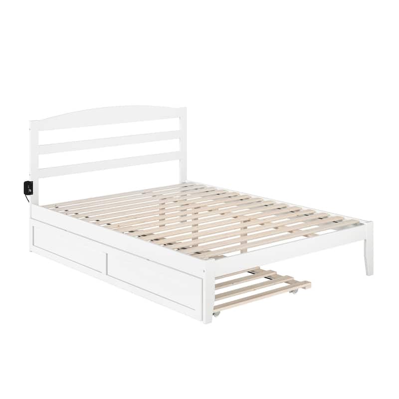 Warren Solid Wood Platform Bed with Twin XL Trundle