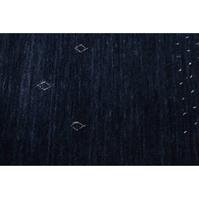 ECARPETGALLERY Hand Loomed Kashkuli Gabbeh Navy Wool Rug - 5'6 x 8'0