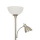 preview thumbnail 2 of 7, Brushed Nickel Floor Lamp With Side Reading Light