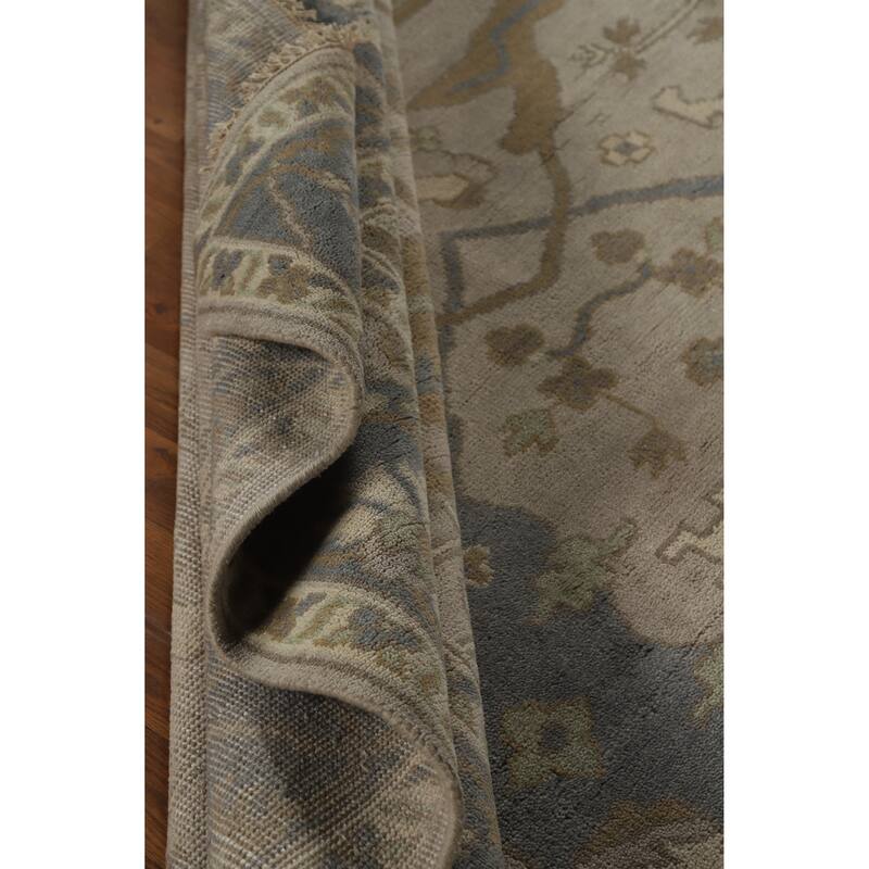 Oushak Indian Rug Hand-Knotted Wool Carpet - 8'1" x 9'10"