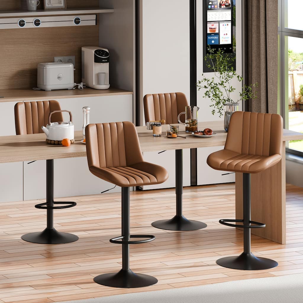 Bar Stool Set with 360° Swivel, Modern Kitchen & Home Bar Seating