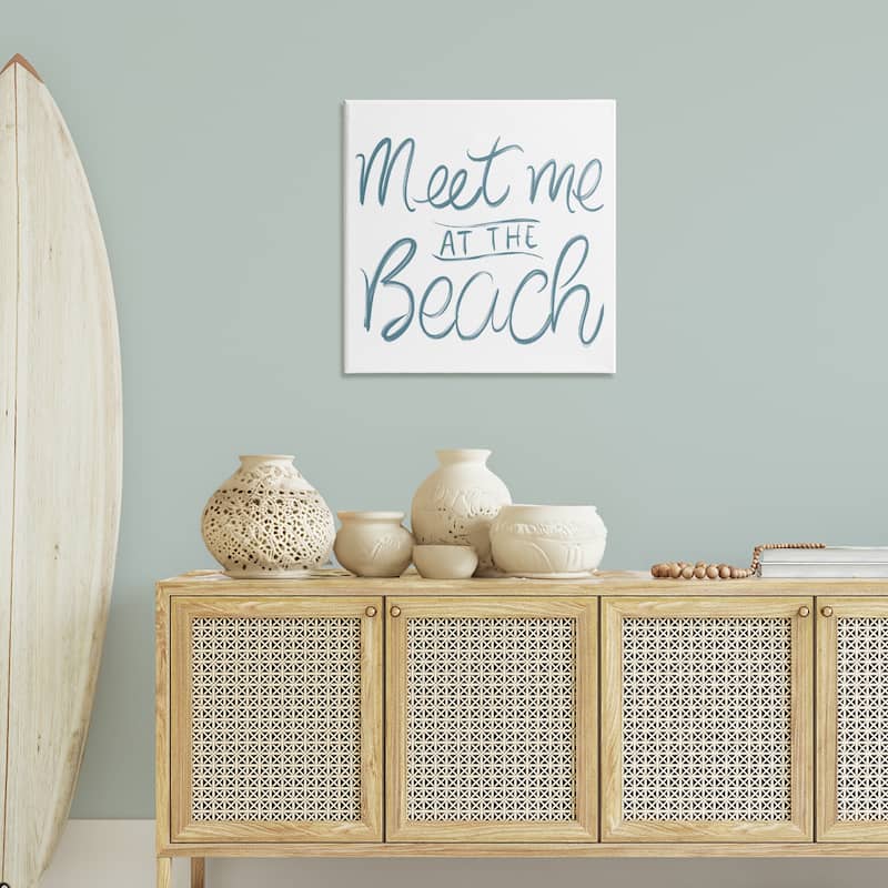 Stupell Minimal Meet At Beach Canvas Wall Art Design By SunDance Group