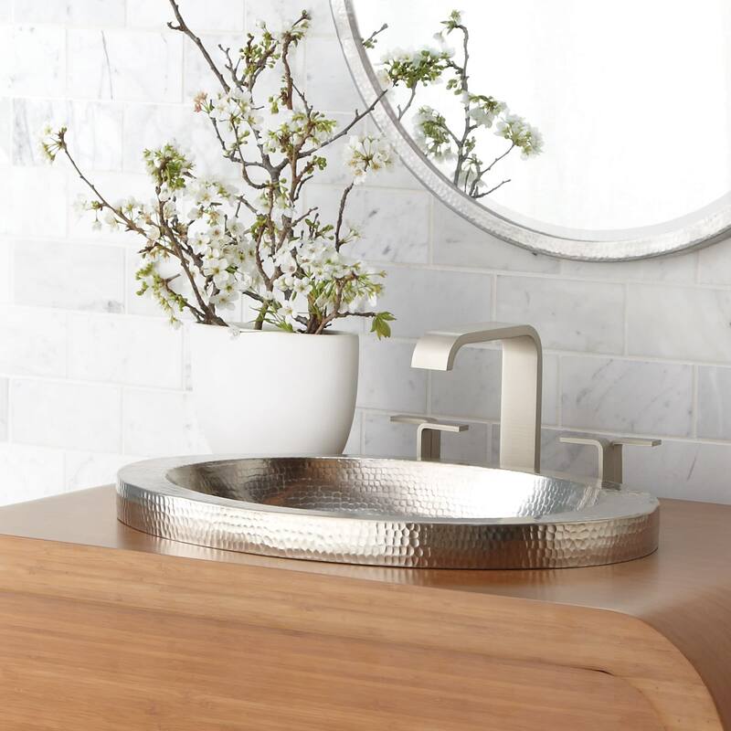 Native Trails Hibiscus 21" Copper Drop In Bathroom Sink