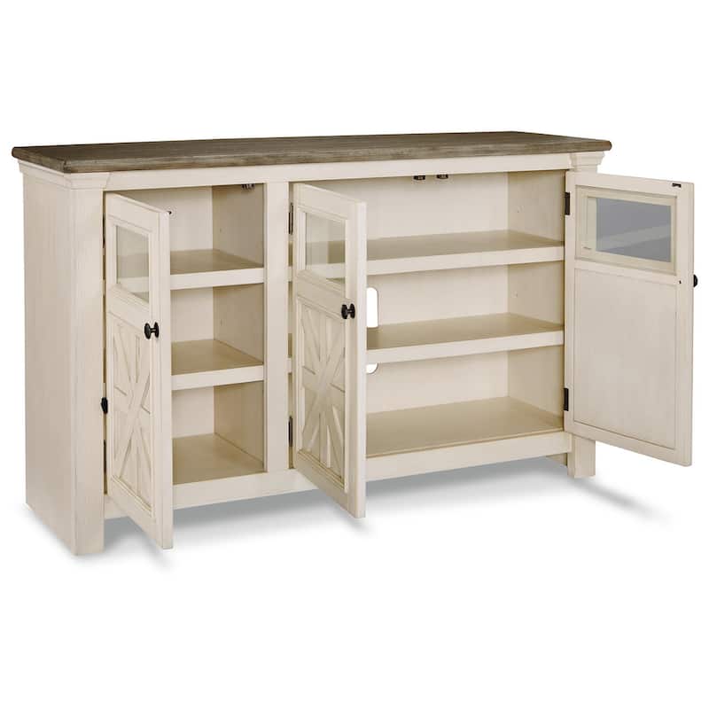 Signature Design by Ashley Bolanburg Antique White/ Gray Casual TV Stand