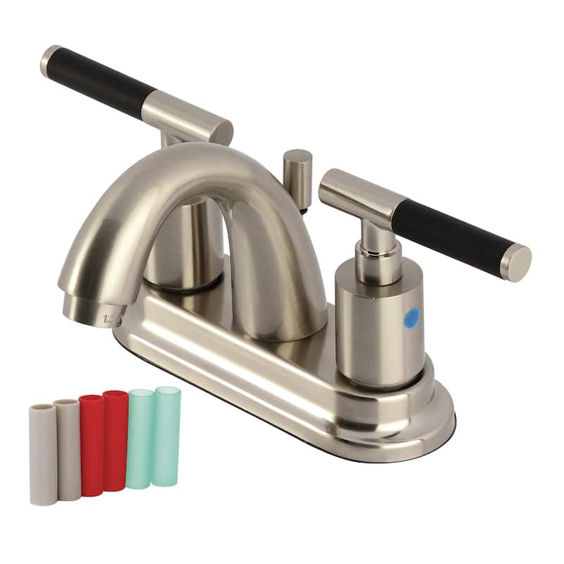 Kingston Brass KB861.CKL Kaiser 1.2 GPM Centerset Bathroom Faucet with - Brushed Nickel