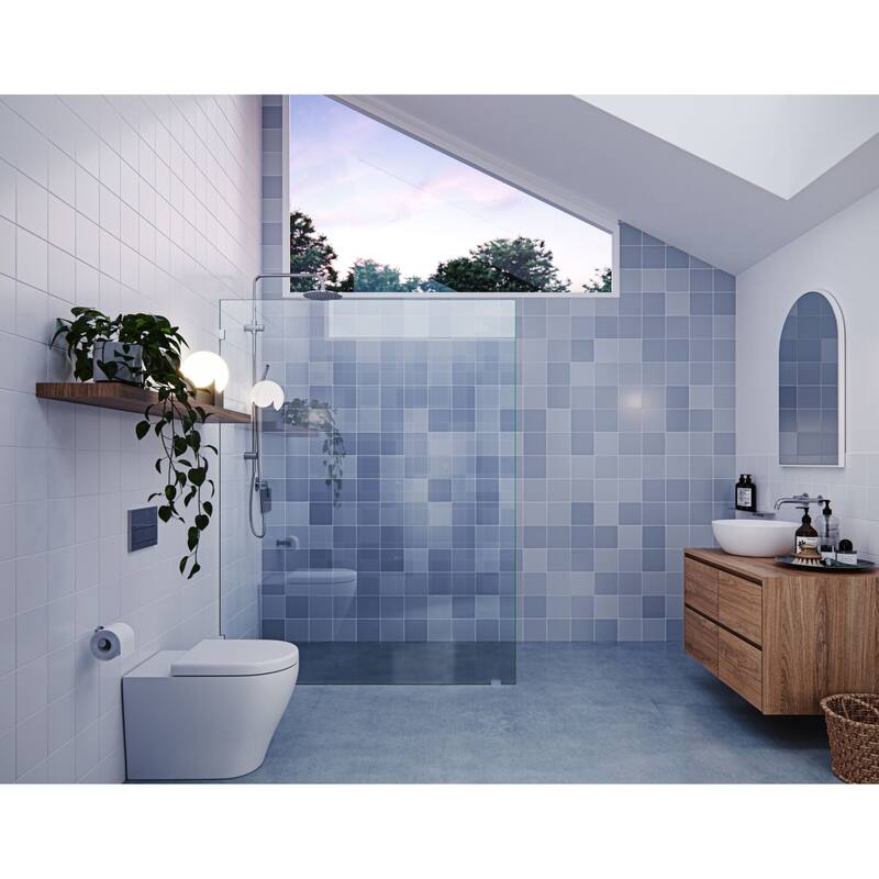 Glass Warehouse GW-SFP-55 Vela 78" High x 55" Wide Shower Screen - Chrome