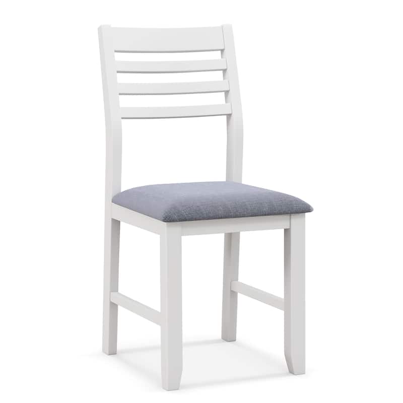 Gymax Wooden Dining Chair Set of 4 Kitchen Side Chairs w/ Rubber Wood