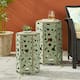 Parrish Iron Accent Tables (Set of 2) by Christopher Knight Home - Antique Green