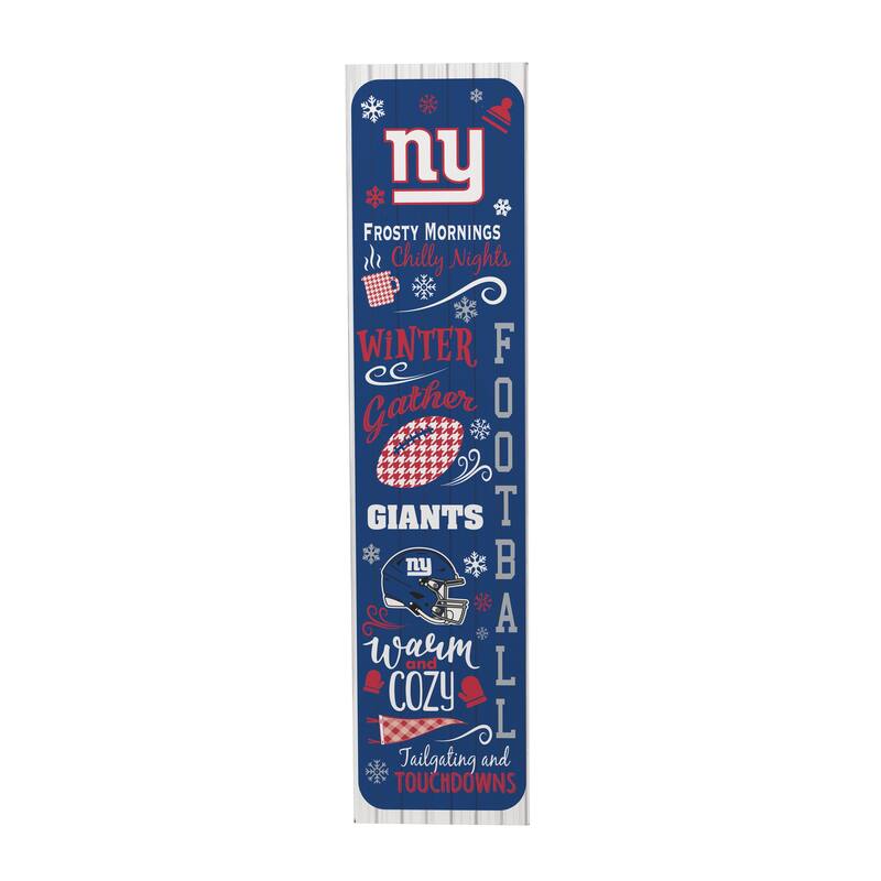 47" Double Sided Seasonal Porch Leaner, New York Giants - 47" x 11.25"