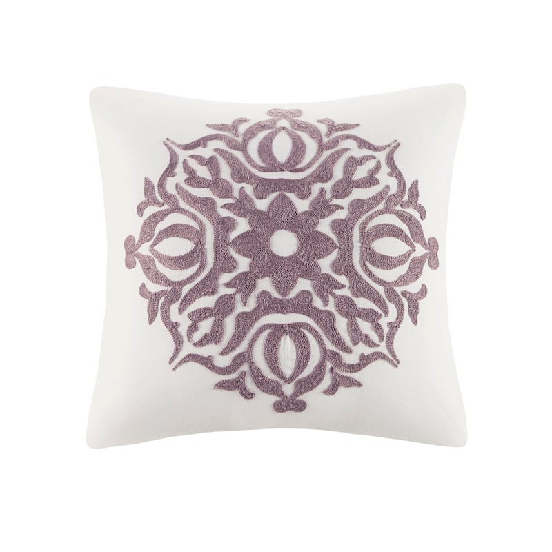 Madison Park Edna Embroidered Cotton Reversible Duvet Cover Set