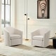 preview thumbnail 70 of 92, Modern Upholstered Swivel Barrel Chair Living Room Accent Chair 2 SET-BEIGE