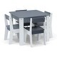 preview thumbnail 6 of 10, Table and 4 Chair Set Grey