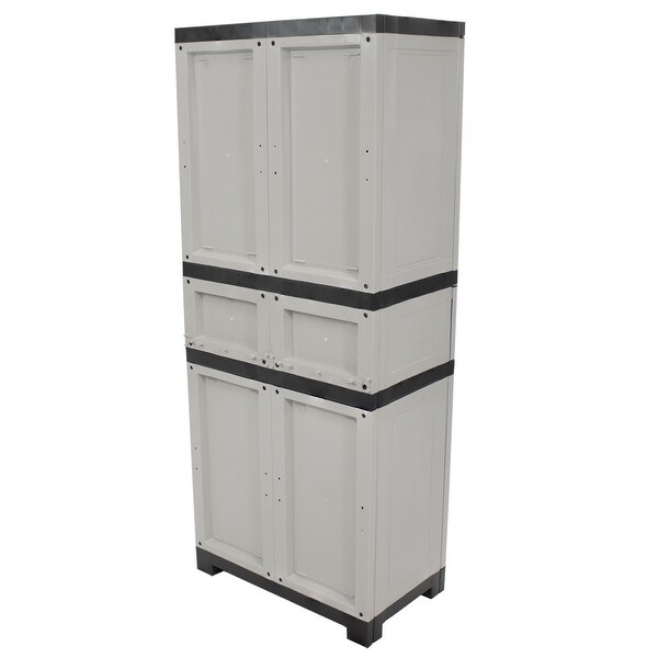 Sunnydaze Garage Storage Cabinet, Polypropylene Plastic - Bed Bath