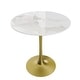 preview thumbnail 17 of 27, Kitchen Dining Table Marble Tabletop Round Modern Sintered Stone Bar Bistro Table Cold Jadiete