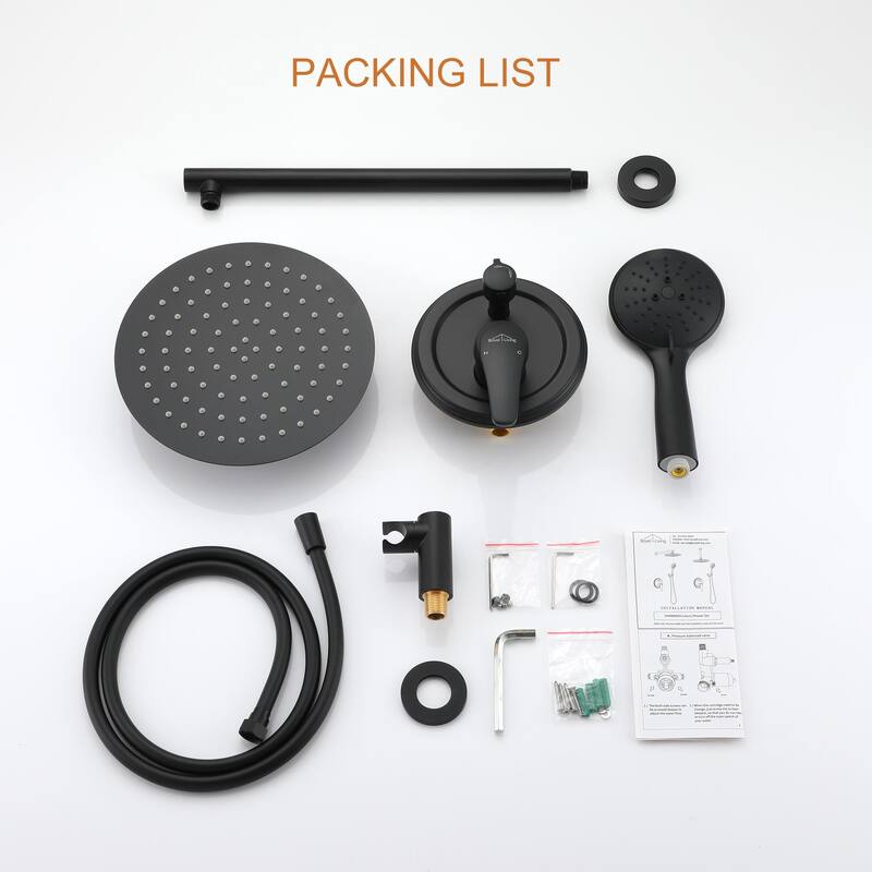 Clihome 5-Spray Patterns 10 in. Wall Mount Dual Shower Heads