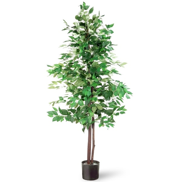 5 ‘ Potted Artificial Ficus Tree - N/A