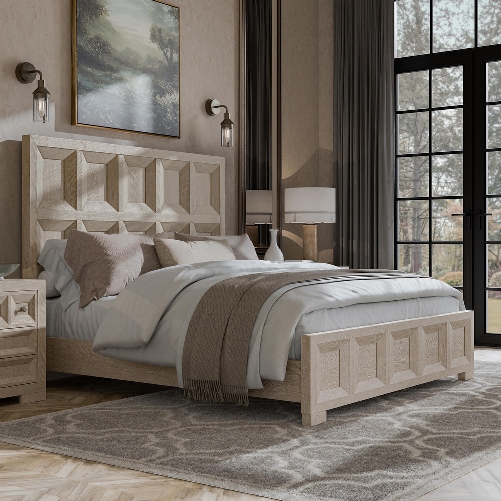 Furniture of America Durem Modern Classic Wood Panel Bed