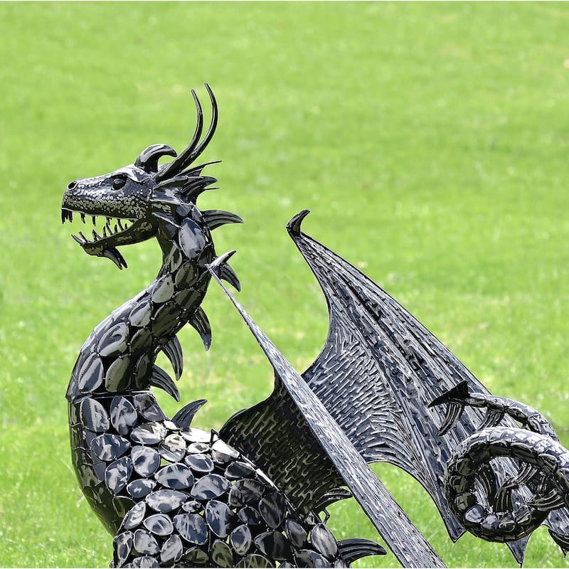 Dragon Statue with Open Wings