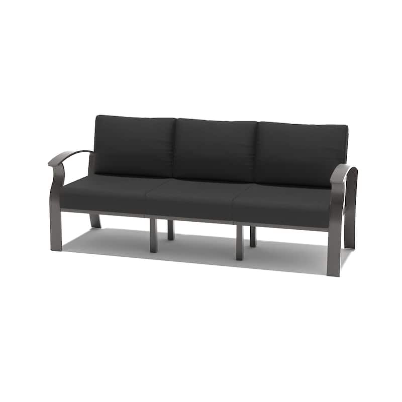 Aluminum Patio Furniture Set with FirePit Ottomans Swivel Chairs,Sectional Sofa with Thick Seat Cushions for Porch Garden