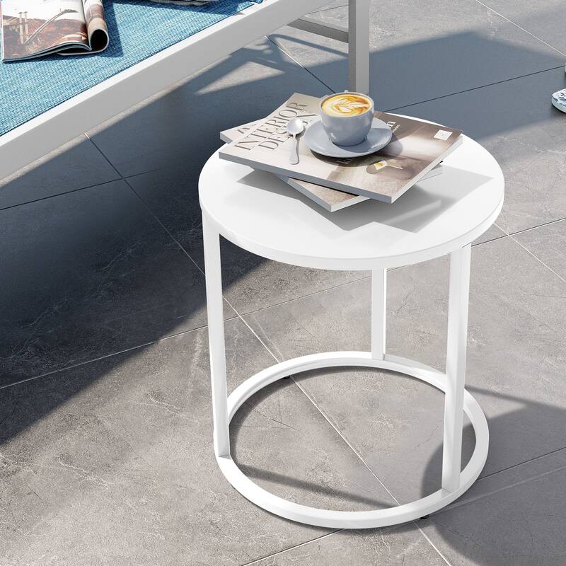 Crestlive Products Outdoor Modern Metal Round Side Table