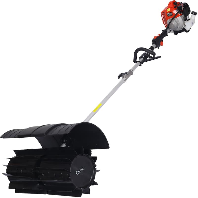 Gasoline Power Sweeper,52CC 2-Stroke Handheld Sweeping Broom,Snow,Lawn