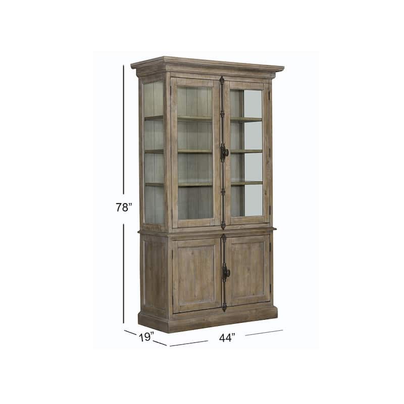 Magnussen Home Tinley Park Dove Tail Grey Dining Cabinet - 44''W x 19''D x 78''H