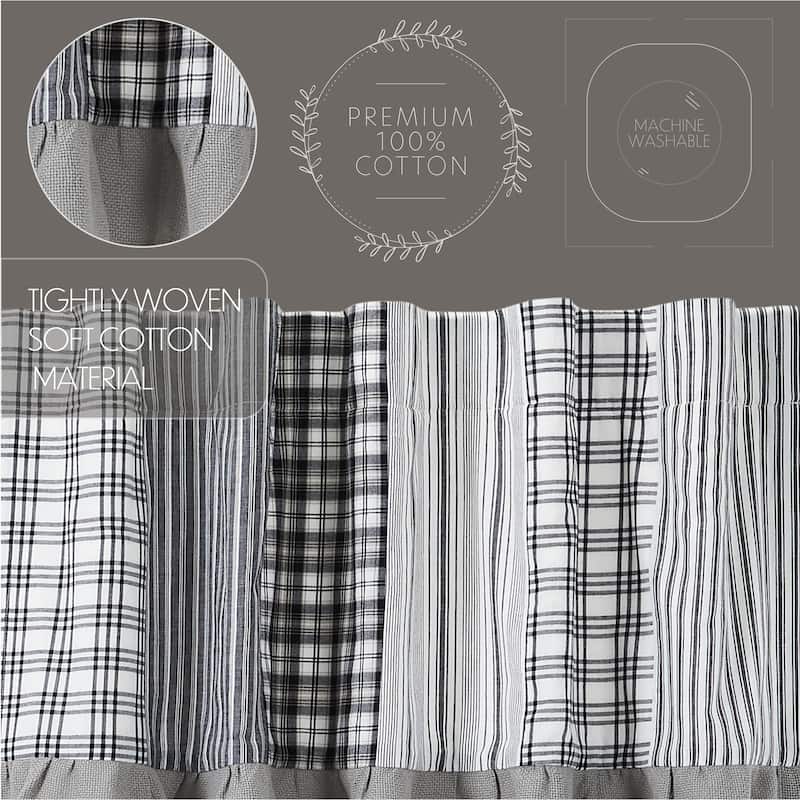 Sawyer Mill Black Short Panel with Attached Valance Set 63x36 - M