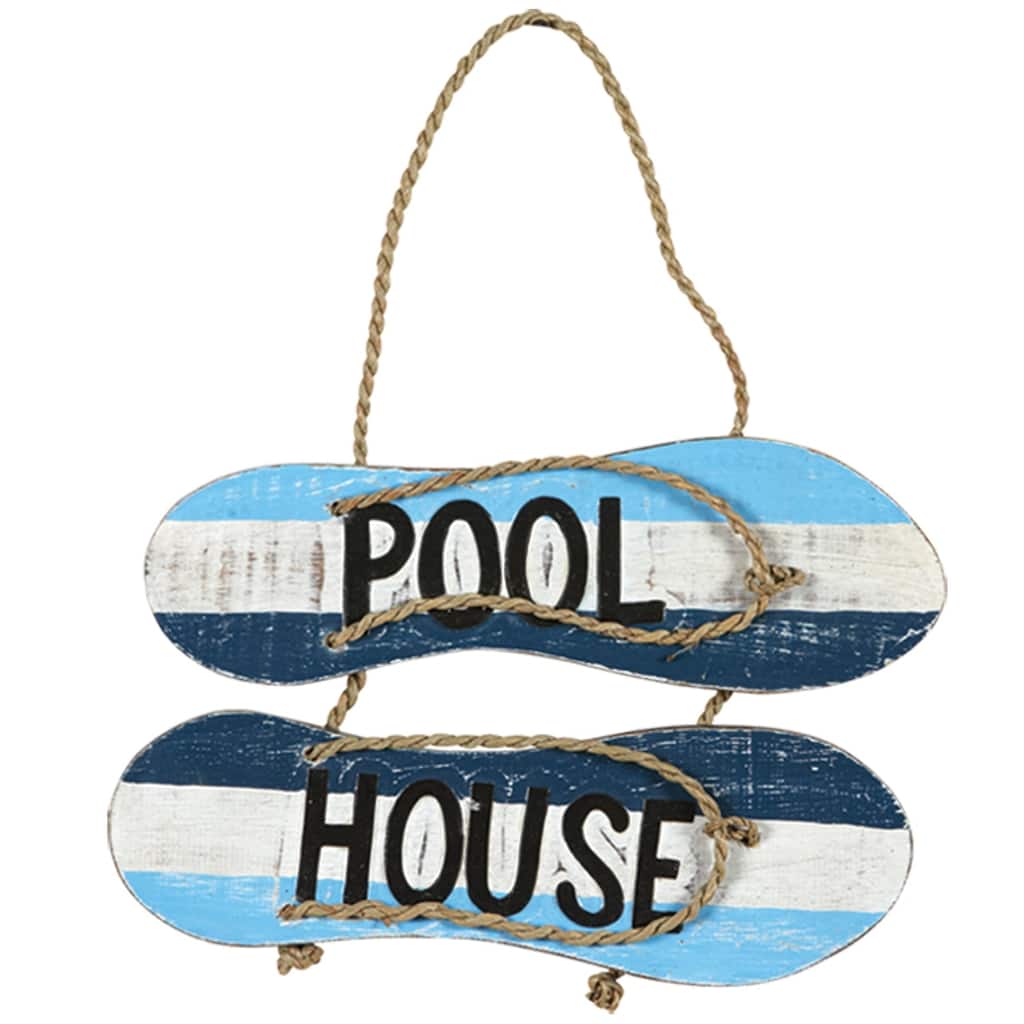 Pool House Flip Flops Outdoor Sign