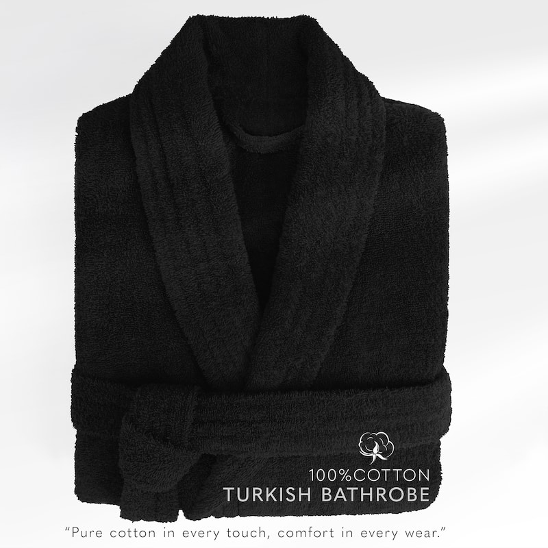 American Soft Linen Women's 100% Cotton Terry Bathrobe - Soft, Absorbent, Quick Dry Turkish Robes for Women