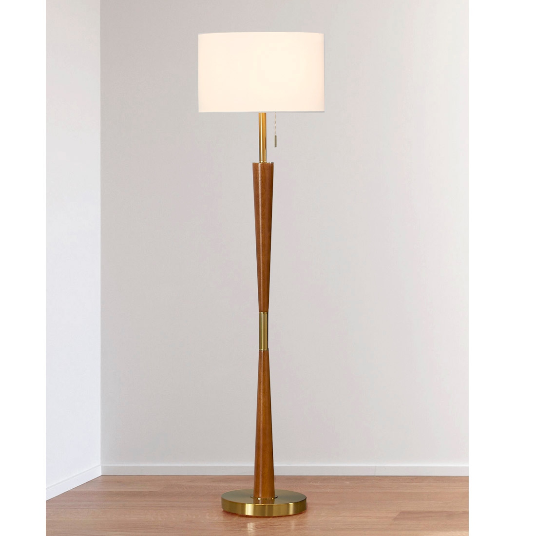 Modern wood discount floor lamp