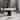 59" Round Slate Dining Table, White Marble Top with Black Metal Pedestal