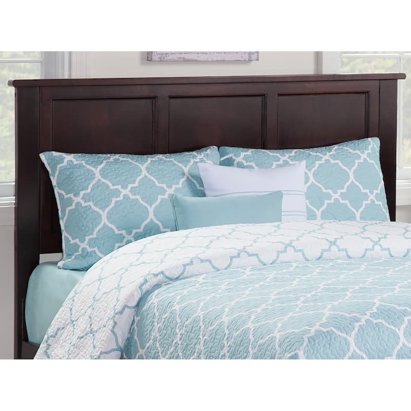 Madison Full Low Profile Wood Platform Bed with Matching Footboard in Espresso