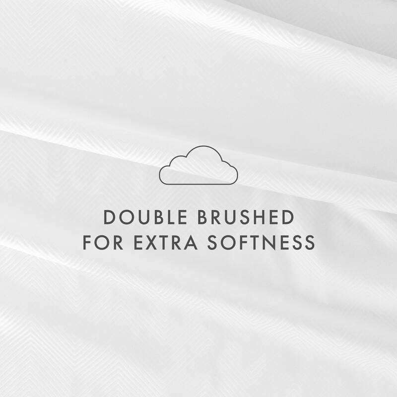 Soft Essentials Embossed Chevron Design 4-piece Deep Pocket Bed Sheet Set