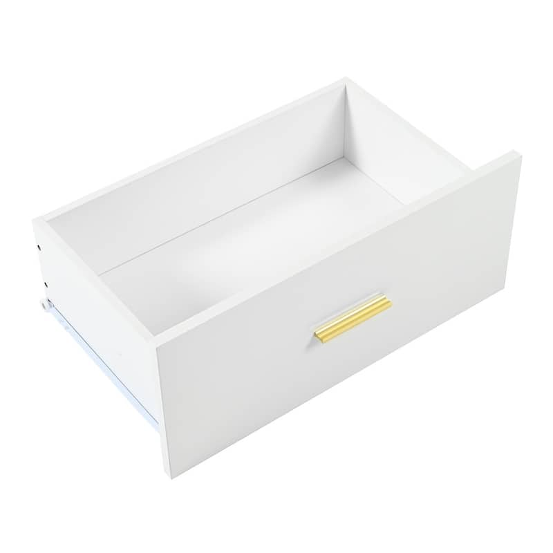 Modern 9-Drawer Horizontal Dresser, Storage Wide Chest of Drawers for Bedroom