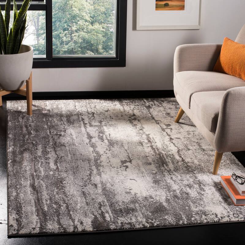 SAFAVIEH Spirit Rowena Modern Abstract Rug - 2'7" x 5' - Grey/Dark Grey