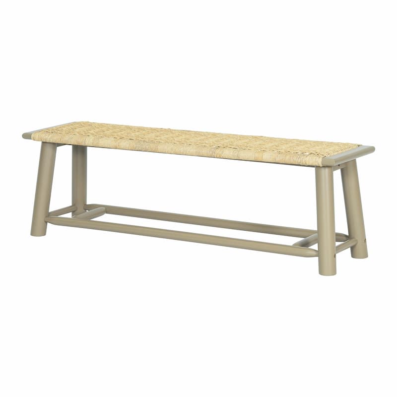 3-Seater Rattan Bench - Moisture-Resistant Hardwood Frame