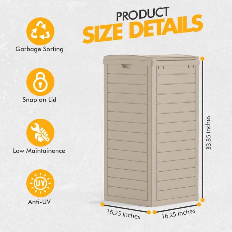 31 Gal. Outdoor Patio Trash Can Deck Box