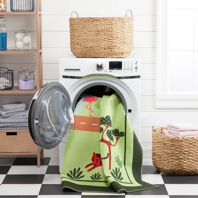 Everwash Imagine Jungle Road Kid's Washable Area Rug