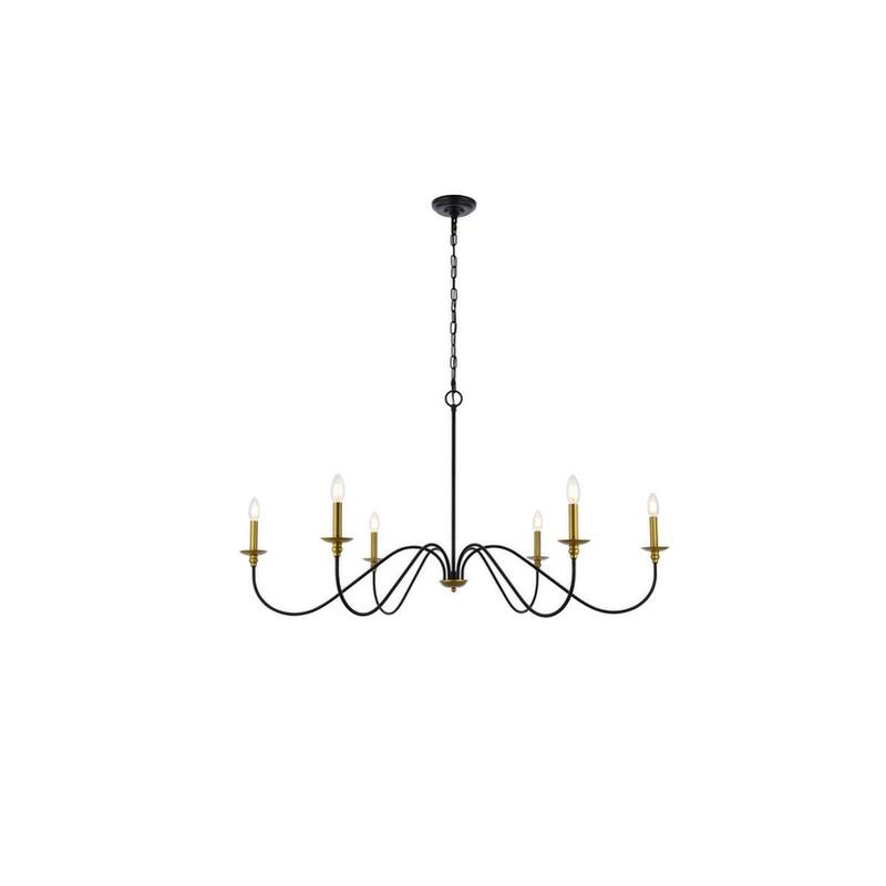 Bellevue EGCH46481 Nerita 6 Light 48" Wide Taper Candle Chandelier