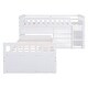 preview thumbnail 45 of 46, L-shaped Space-Saving Twin Loft and Twin Platform Bed with 7 Drawers and Full Guardrail,Loft and Platform Bed