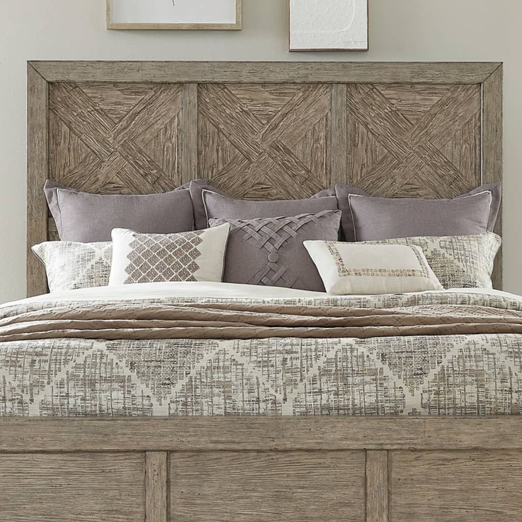 Skyview Lodge Cobblestone Wood Panel Headboard, King or Queen