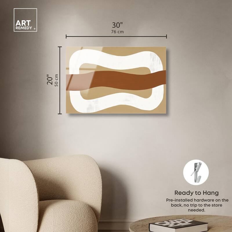 Minimal Wavy I Acrylic by Art Remedy, Ready to Hang