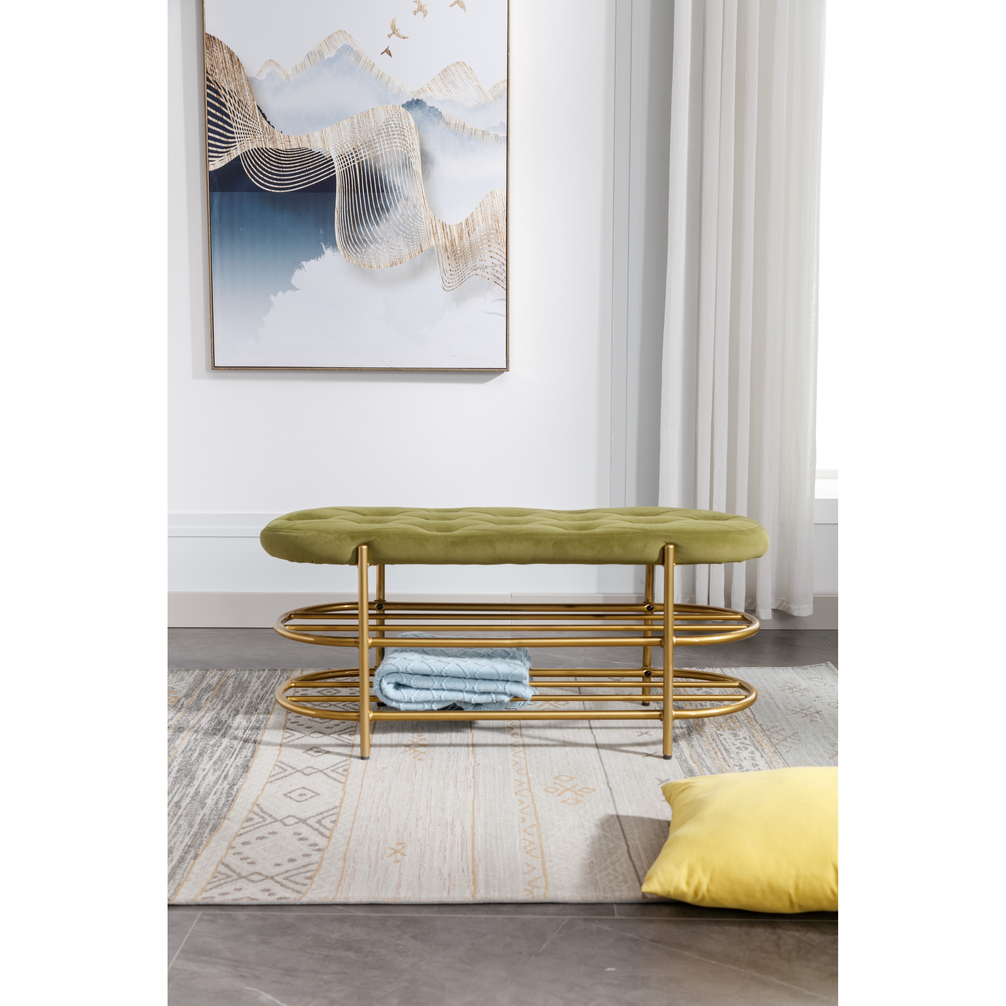 Metal end 2025 of bed bench