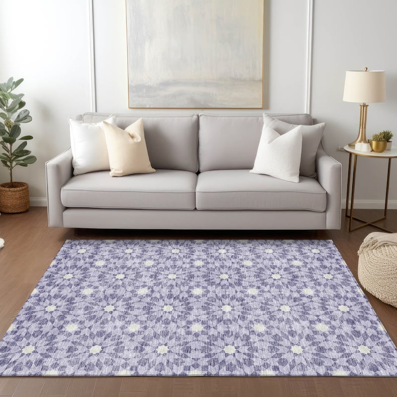 Machine Washable Indoor/ Outdoor Chantille Morrocan Boho Rug