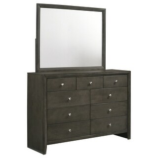 Serenity 9-drawer Dresser with Mirror Mod Grey - Bed Bath & Beyond ...